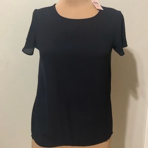 Ann Taylor Loft Navy Blue Blouse Size SP